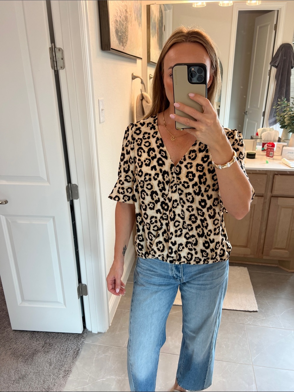NWT Sanctuary Leopard print blouse